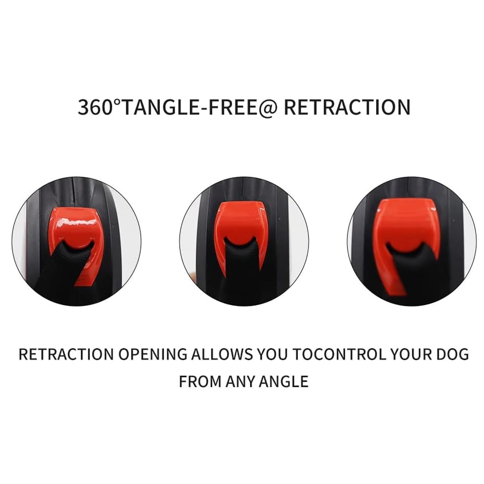 Guinzaglio Retrattile Per Cani 16 Ftnastro in Nylon Resistente Per Cani Di Taglia Piccola, Media E Grande Gatti Freno Con Una Sola Mano, Pausa, Blocco Sbloccato E 360º Senza Grovigli,B