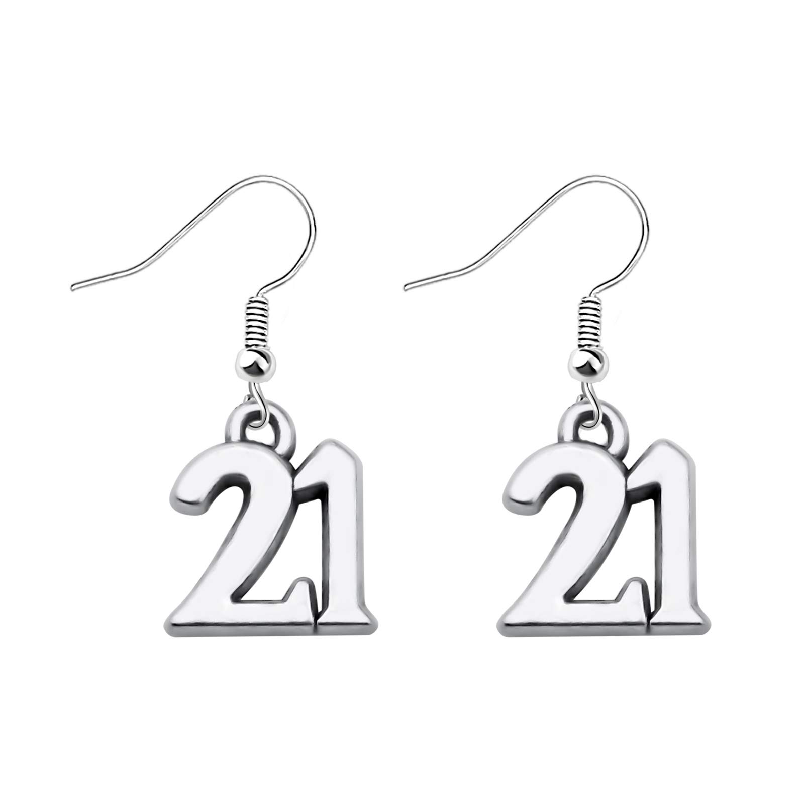 CHOORO 21st Birthday Earrings 21 Year Old Gift 21st Birthday Graduation Christmas Jewelry (earring 21)