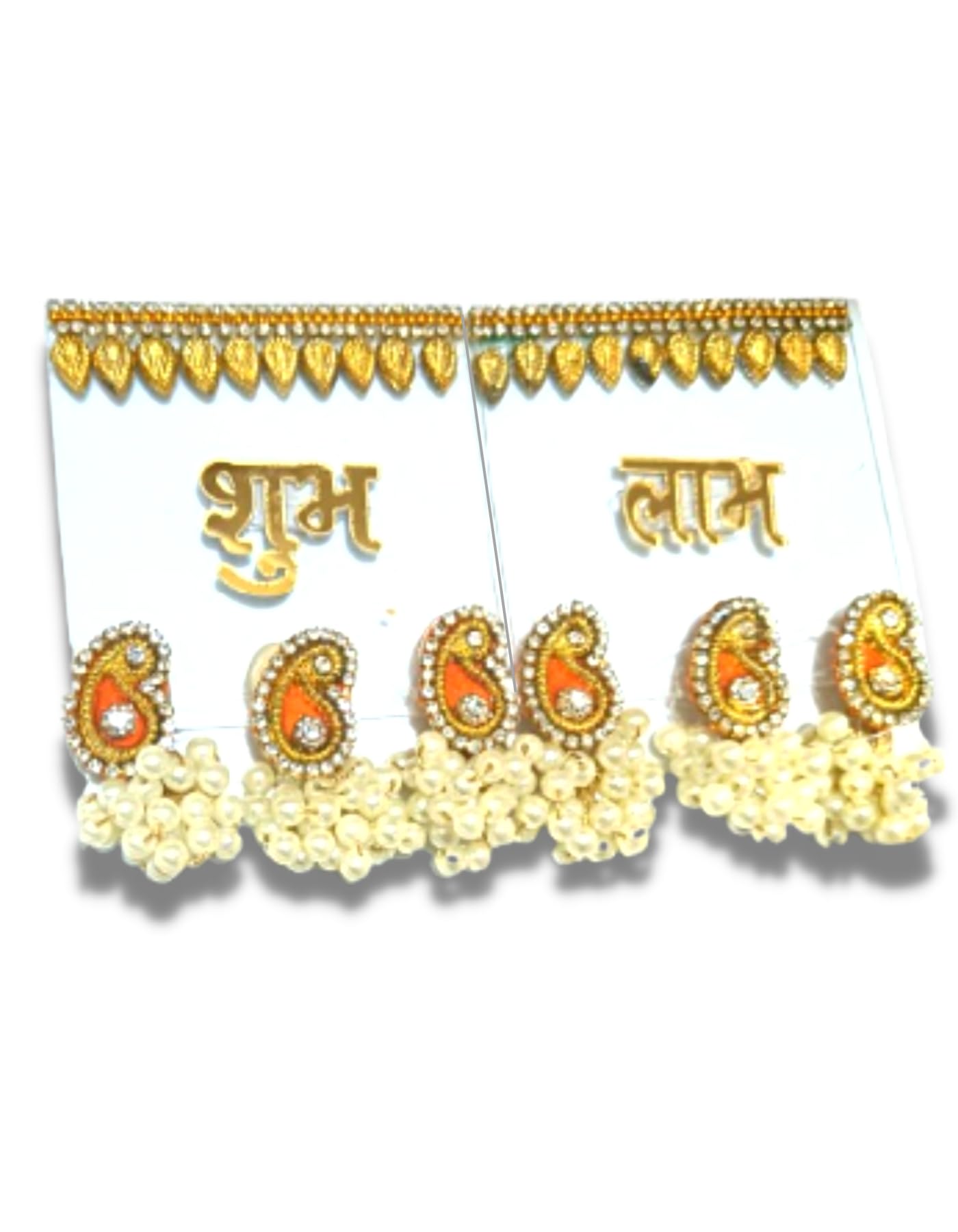 Quarya Diwali Shubh Labh Sticker for Door Wall Decoration Kundan Stone Studded Hard Acrylic Design Stickers with Latkans for Home Tample, Puja Ghar Office Dipawali Decoration (B0CK49HNV5) Amazon Price History, Amazon Price Tracker