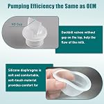6pcs Duckbill Valves and 4pcs Silicone Diaphragm Compatible with Zomee Z1/Z2/BabyBuddha/NCVI 8782/8780/Motif Twist Breast Pump Replacement Pump Accessories