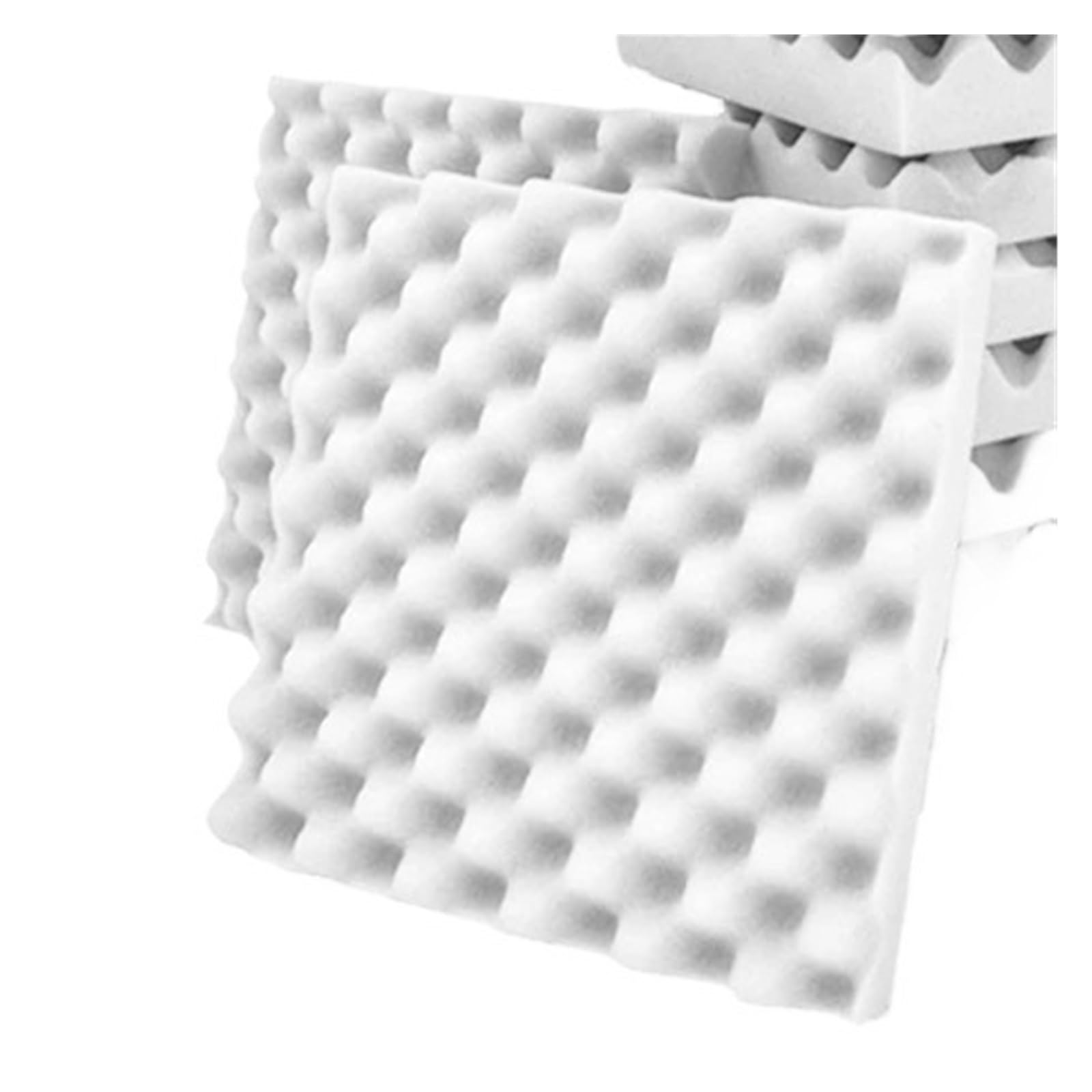 Paneles Acusticos Insonorizacion Espuma insonorizante for paredes de canalón, 6, 12, 24 y 48 piezas, material absorbente sonido, espuma acústica, aislamiento ruido for techos(White,12 Pcs With Tapes)