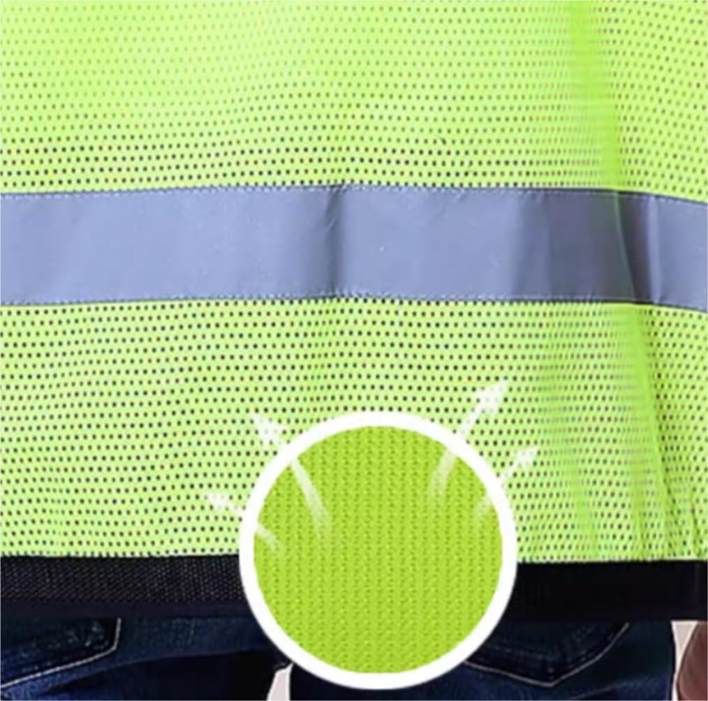 Chaleco Trabajo Chalecos Reflectantes, Chalecos Reflectantes, Ropa Reflectante De Tráfico Y Saneamiento. Emergencia Chaleco