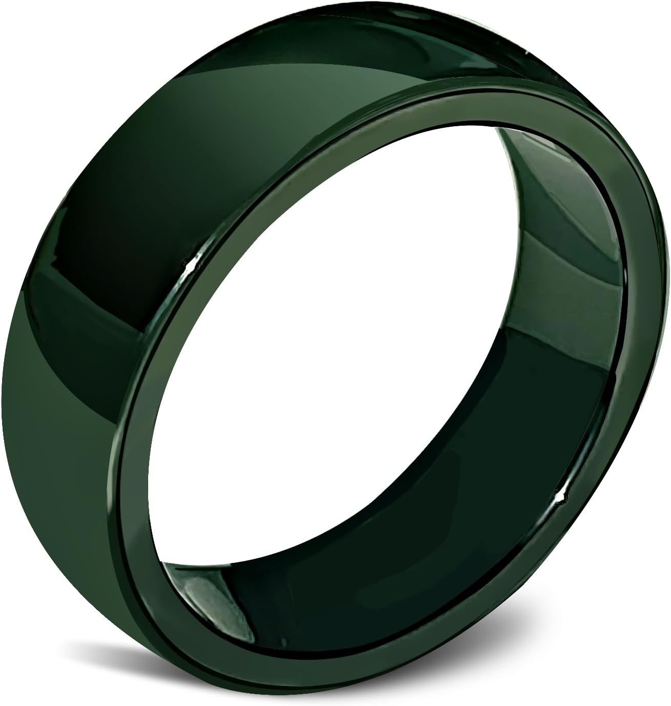 Blackish Green Smart Ceramic Ring for Tesla model3/Y/X/S Keycard KeyFob Accessories,Unisex (US#10 65MM)
