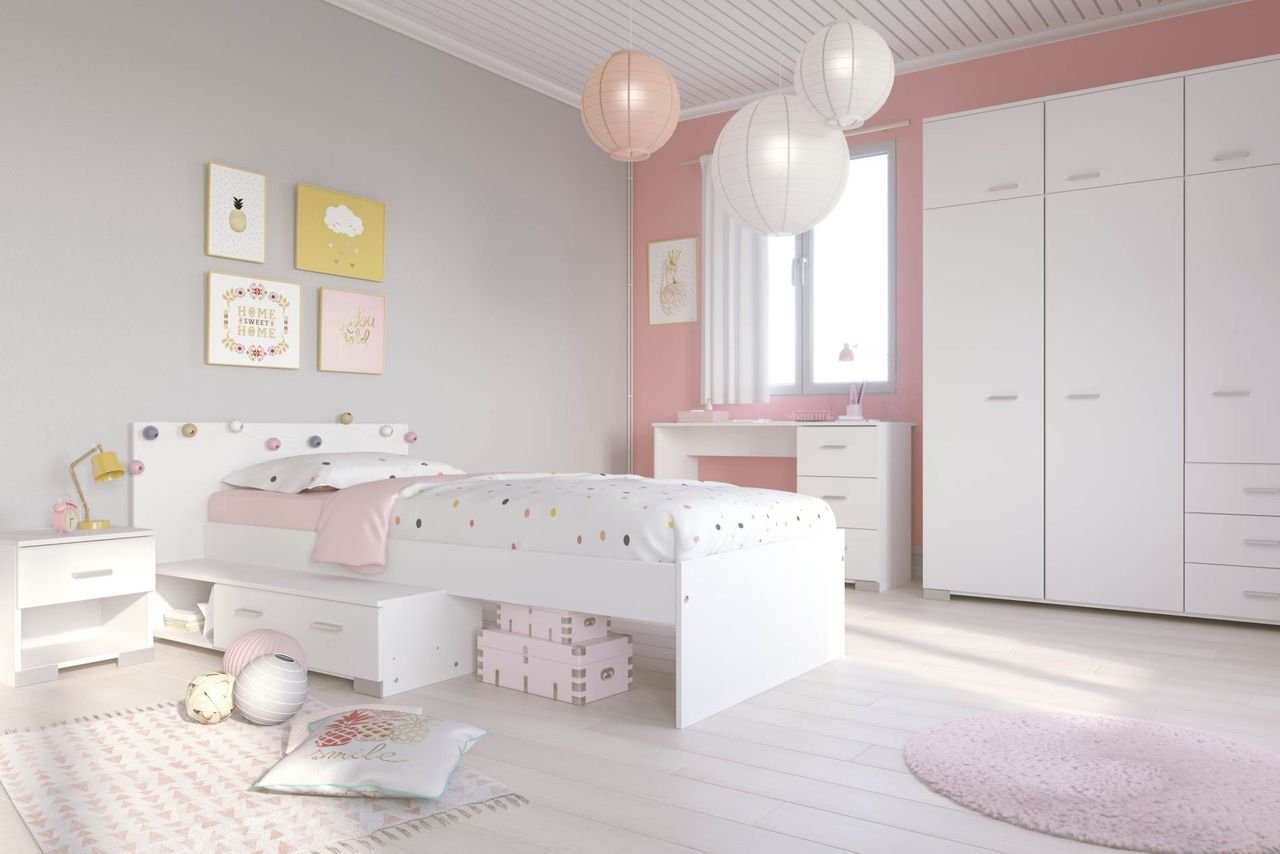 Parisot Kinderzimmer Jugendzimmer Galaxy 151A Komplettset 5-Teilig Weiß