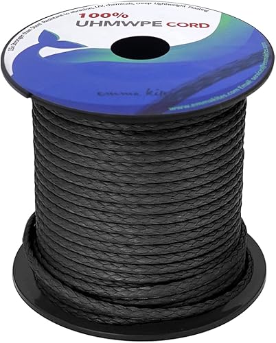 emma kites Cable trenzado 100% UHMWPE 764  316 pulgadas (diámetro) resistente de servicio pesado. Resistente a la abrasión. Cable de utilidad de