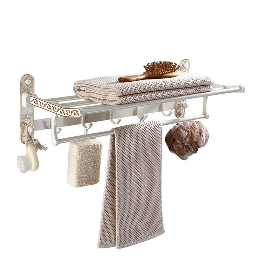 Barre de serviette blanc en aluminium contre l'humidité en salle de bain