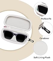 Vista 4 de XANAD Estuche rígido para gafas de seguridad, gafas de sol para disparar (crema)