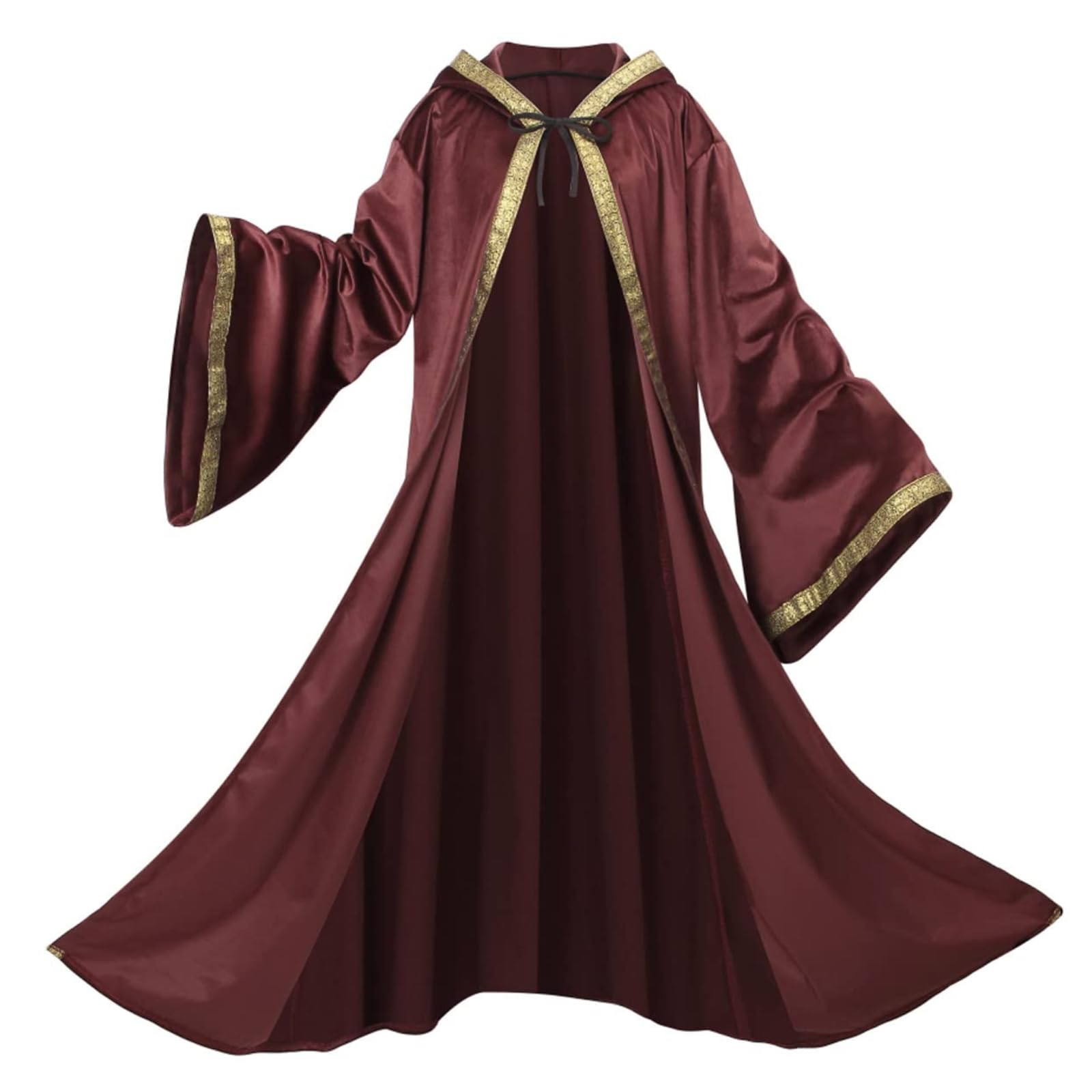 Mystic Adult Wizard Robe with Dutch Velvet,Medieval Knight Hooded Cloak - Image 2