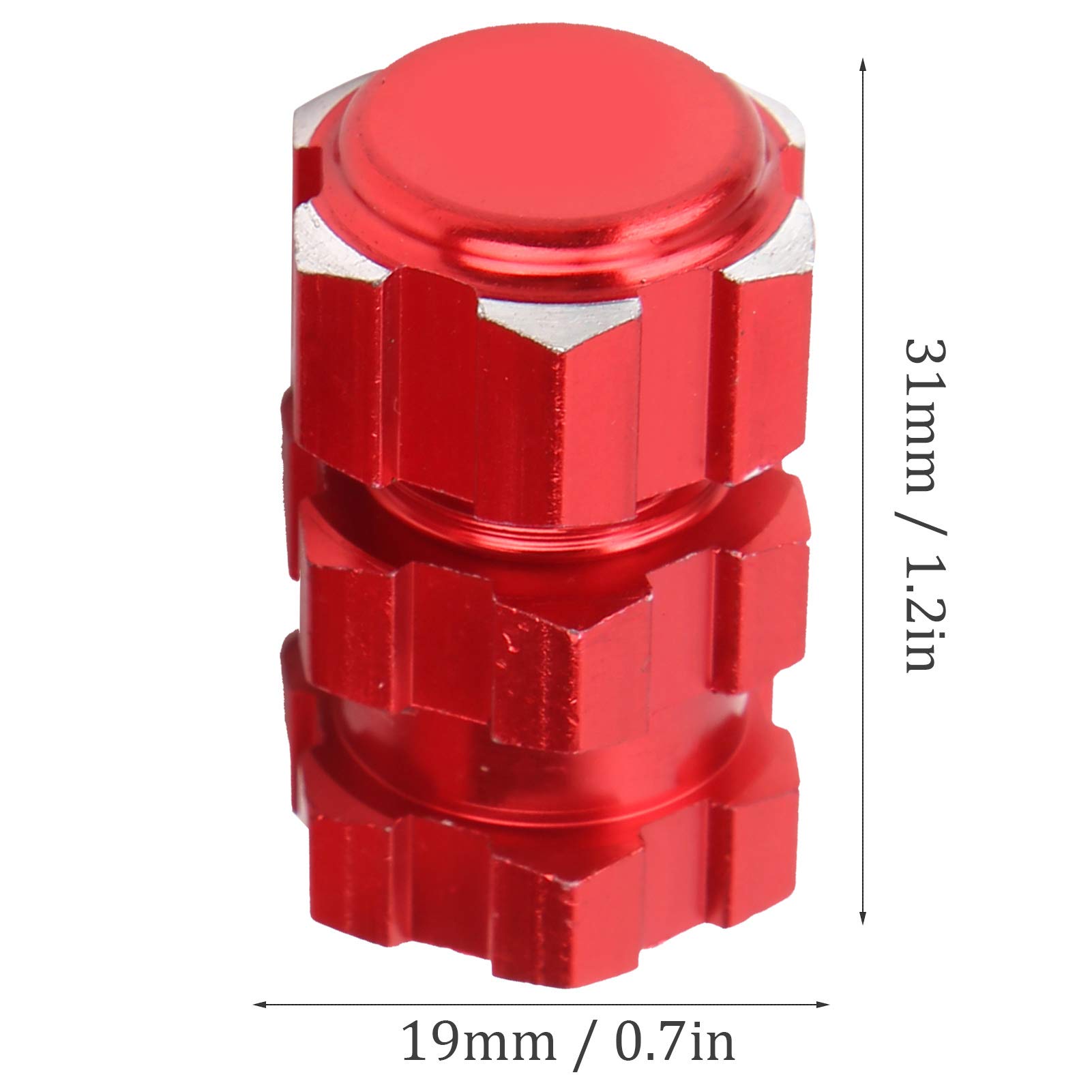 equlup 17mm Hex Adapter, 17mm Aluminum Alloy Splined Wheel Hex Hub Nuts Splined Wheel Hubs Extension Combiner Kit for TraxxasMAXX 1/10 RC Car (Red)