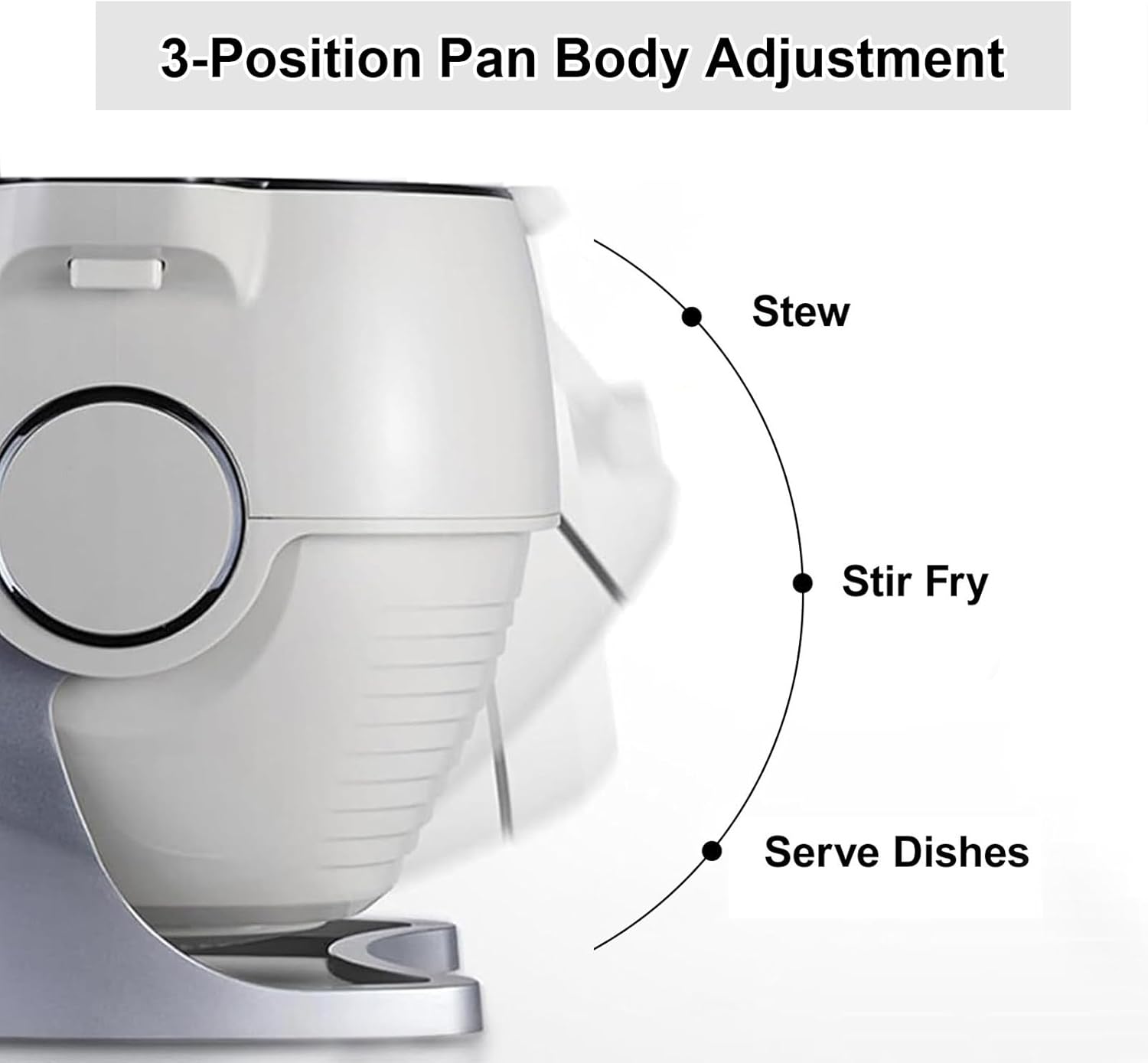 6 L Automatic Cooking Machine, Electric Cooking Wok Fried Rice Machine, One-Click Start, 3 Speed Adjustable, 360° Rotation Heating, For Stir Frying, Stewing, With Touch Control Panel