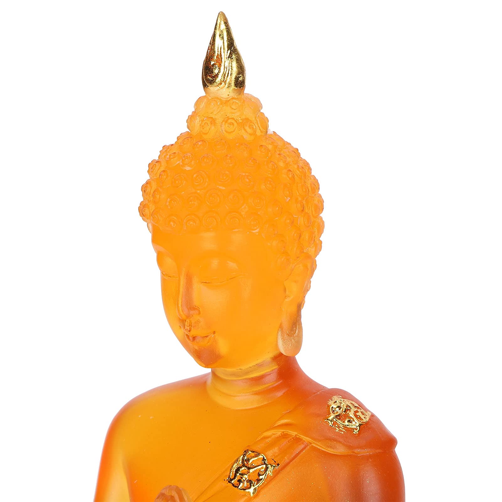 Statua del Buddha di Giada Seduto - Piccola Statuetta Trasparente in Resina