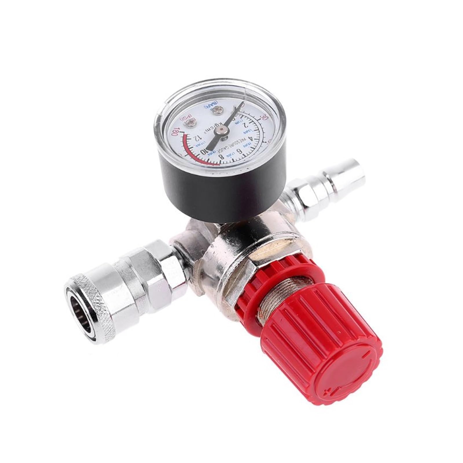 Regulator ciśnienia argonu 0-180 PSI, zawór przełączający regulatora ciśnienia, manometr ze złączem męskim/żeńskim do sterowania przełącznikiem sprężarki powietrza, manometr 0-12 barów