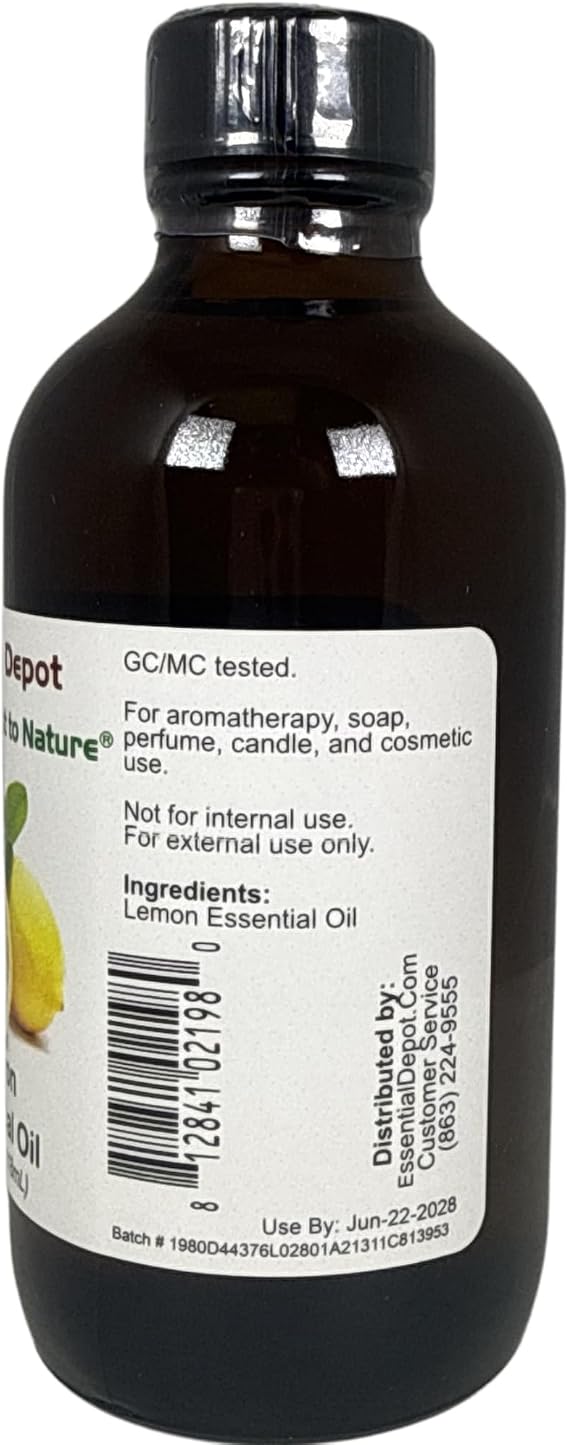 Essential Depot Eucalyptus Essential Oil - GC/MS Tested - Supplied in 4 oz. Amber Glass Bottle with Black Phenolic Cone Lined and Safety Sealed Cap