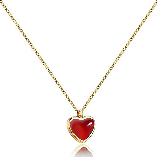 Miniatura 7 de Jade Heart Necklace for Women,Valentines Gifts 18K Gold Heart Necklace for Women as Jade Jewelry for Women or Green Necklace for Birthday Gifts for