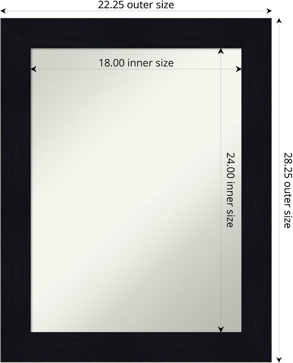 Amanti Art Blue Wall Mirror 28x22 Shiplap Navy Rectangle Bathroom Mirror for Wall Decor Living Room, Medium Country Rustic Wood Frame, Hangs Horizonally and Vertically, Bathroom Decor, Non-Beveled