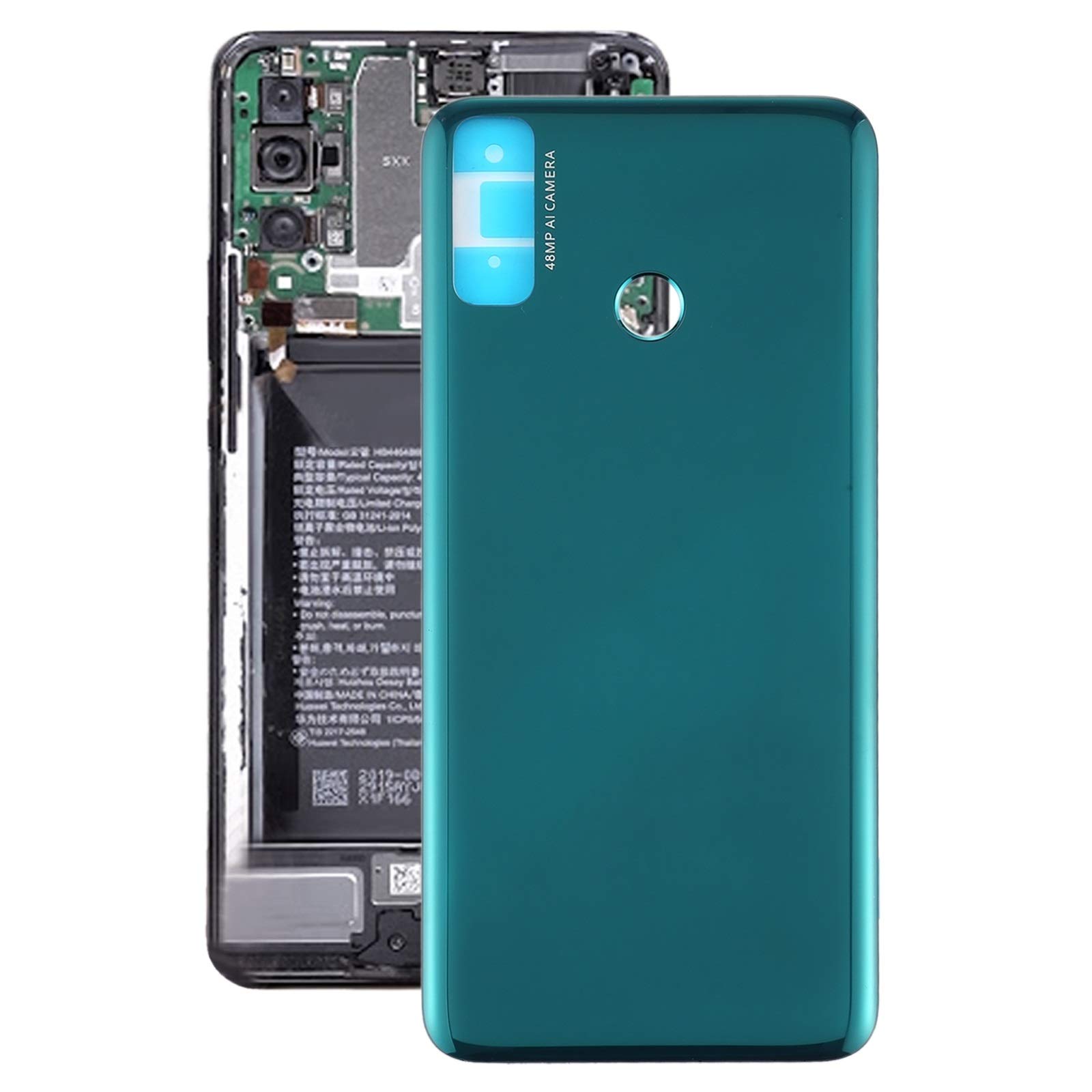 Housse de batterie pour Huawei Y8S verte : coque arrière de remplacement