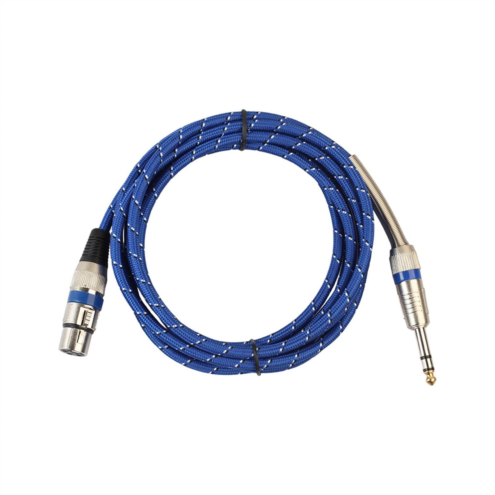 kabel audio instrumentu muzycznego Pozłacany Kabel Mikrofonowy Stereo 6,35 Męski Na Żeński Kabel Do Gitary Elektrycznej W Obudowie Ze Stopu Cynku(15 meters)