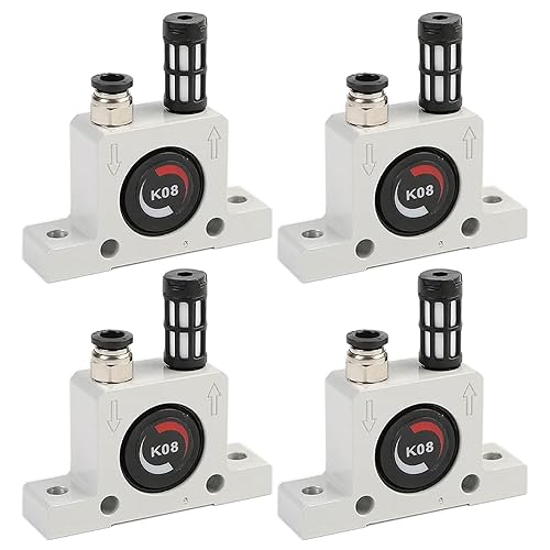 (4 Counts) K8 K 14'' Thread Pneumatic Vibrator Power Concrete Vibrator Ball Type Aluminum Alloy Air Turbine Oscillator with Silencer