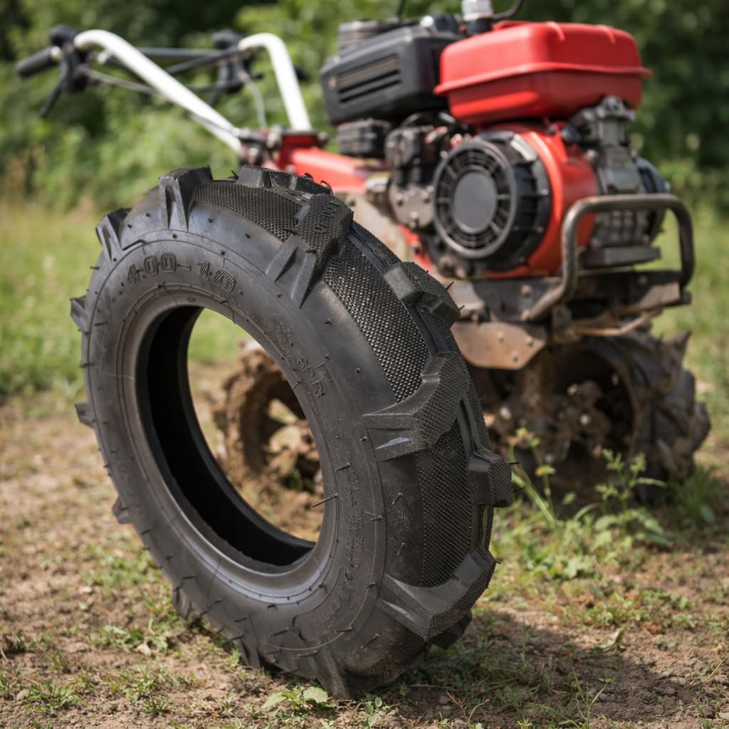Pneu motoculteur 4.00-10 S247 8PR TT charge 380 kg pour motoculteur tracteur tondeuse remorque de jardin