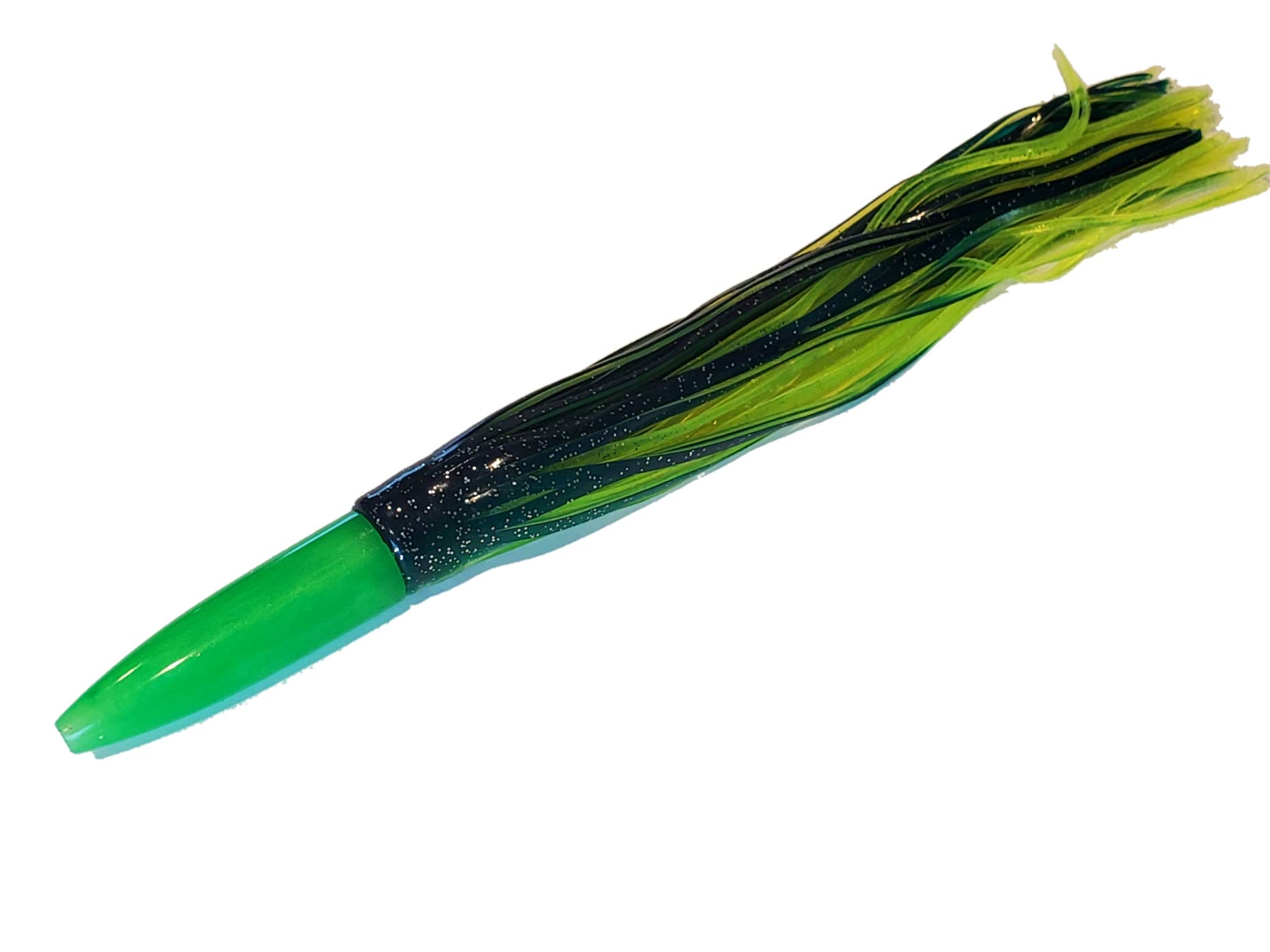 Lobo Lures13" Hoo'Dini Tuna Bullet Trolling Lure | Double Skirted | UV Refractive Technology | Made in The USA |