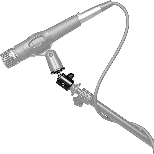 Miniatura 10 de Gator Frameworks Adaptador de micrófono de cabeza de bola y enchufe con ajuste de ángulo, (GFW-MIC-BALLHEAD-MT)