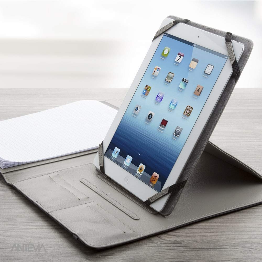 Conférencier A4 ANTÉVIA - Support Tablet + Bloc Notes - Simili Cuir - Élastique - Modèles Variés