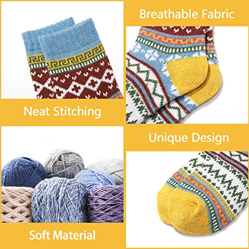 Iceivy 5 Pack Womens Warm Fuzzy Socks Winter Wool Cozy Casual Socks For Women With Beautiful Gift Box #TOP1