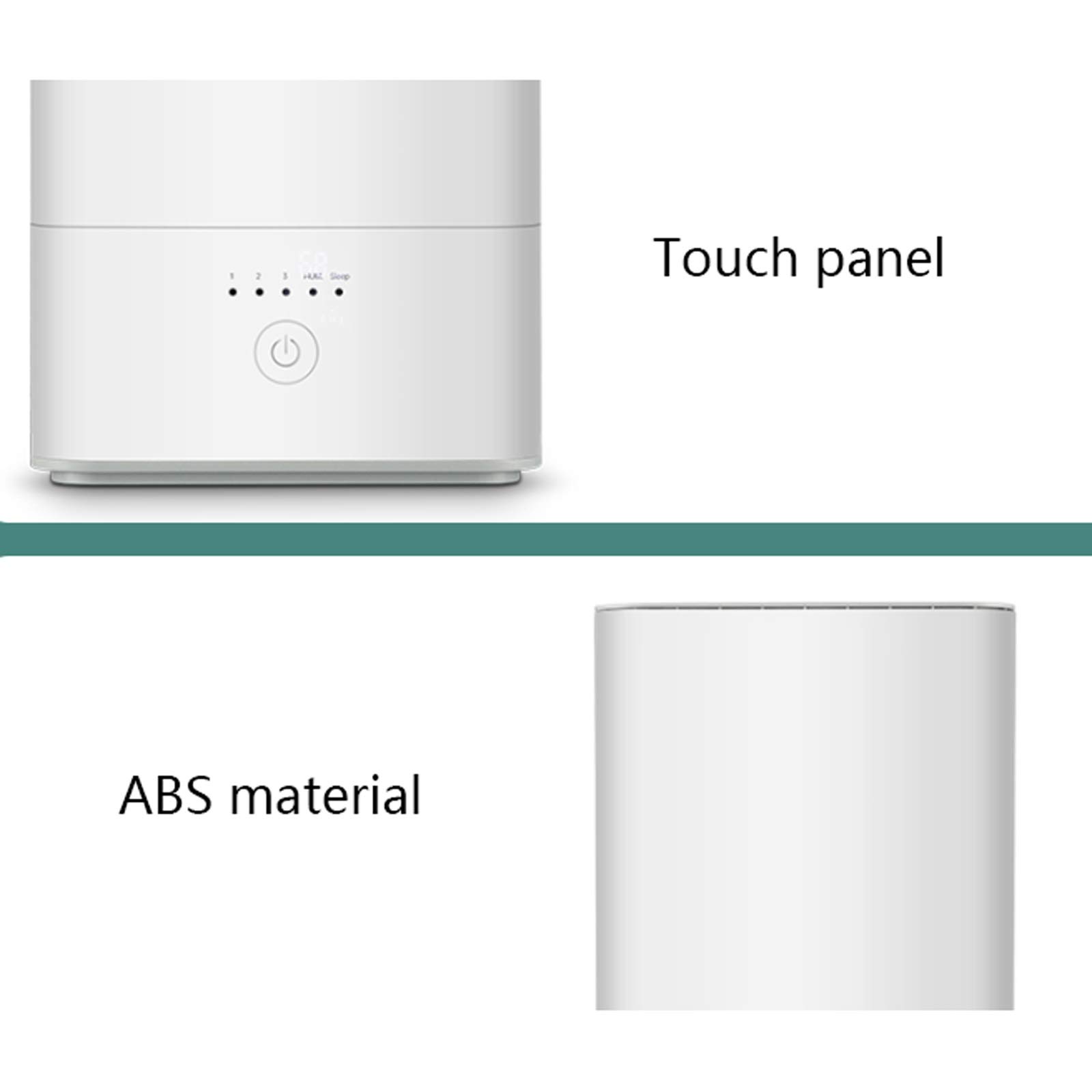 Humidificadores para dormitorio Humidificadores de llenado superior, humidificador de aire silencioso de 36 dB, humedad constante inteligente y apagado automático sin agua, humidificador con niebla fr