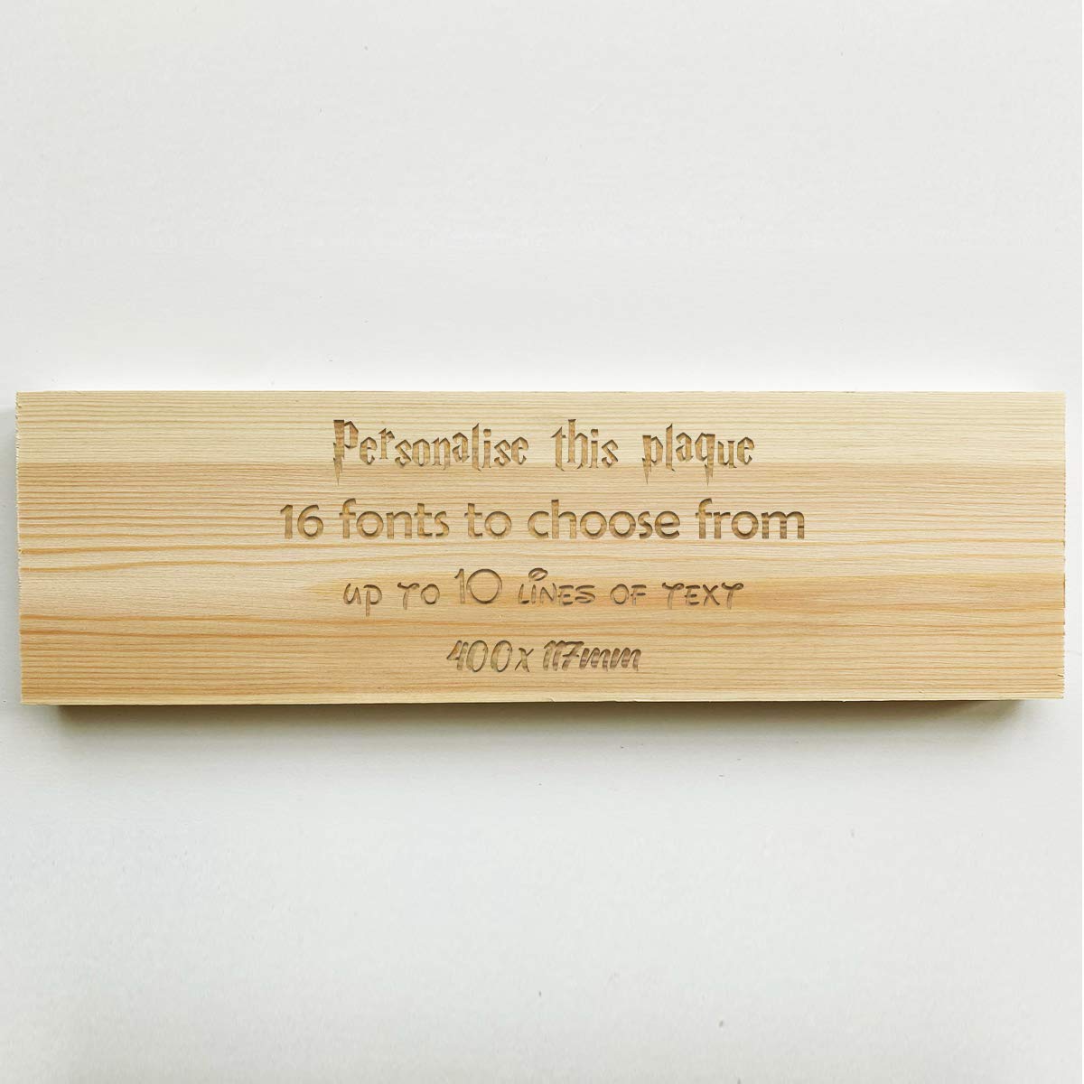 Cutncraft Designs Personalised Large Wooden Sign Plaque Custom Made Wall Door Decor Idea 40 x 11.7 x 2cm (15.7"x4.6"x0.8")