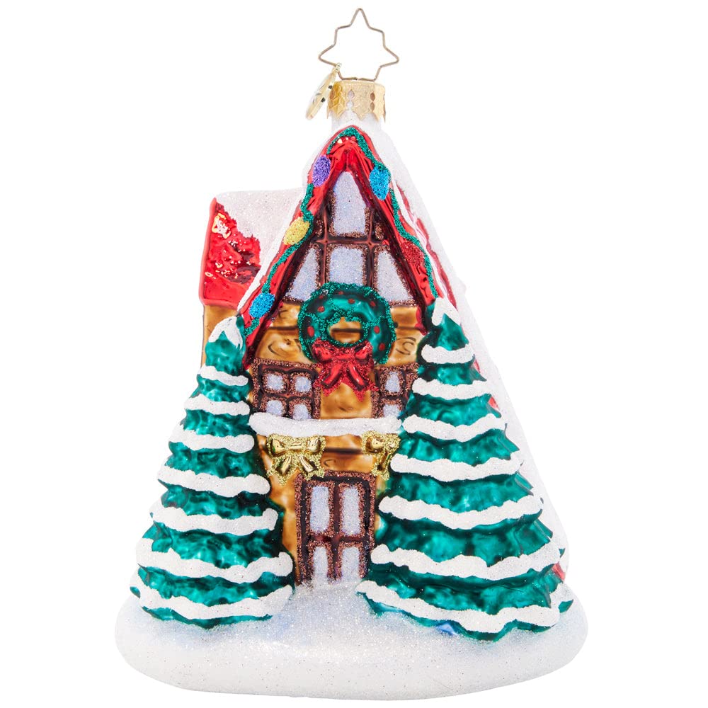 Christopher Radko Hand-Crafted European Glass Christmas Decorative Ornament, Alpine A-Frame