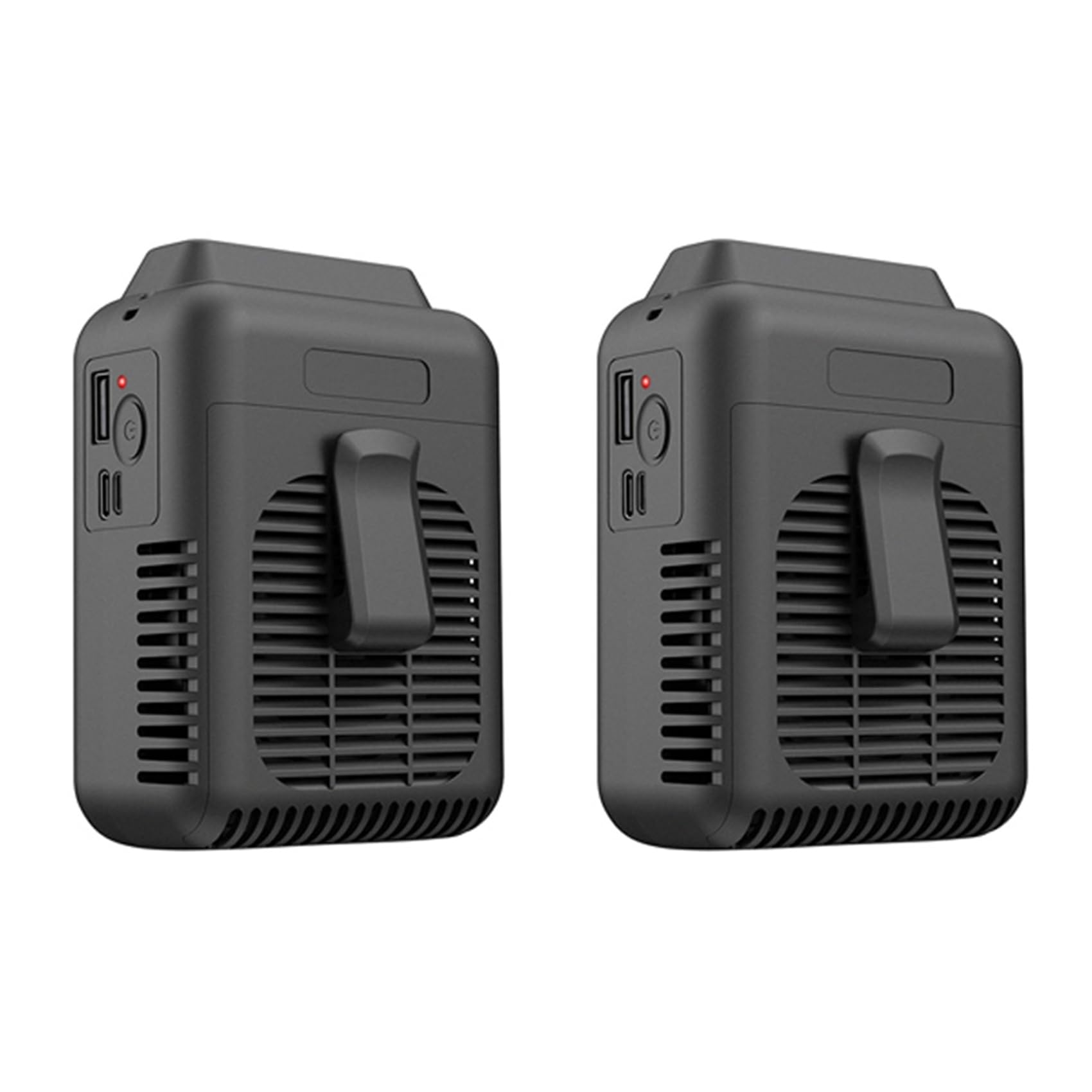 Hndhbfgrt 2X Rechargeable Waist Clip on Fan,Portable Belt Fan,Battery Operated Neck Fan,Adjustable Air Outlet,Cooling Fan