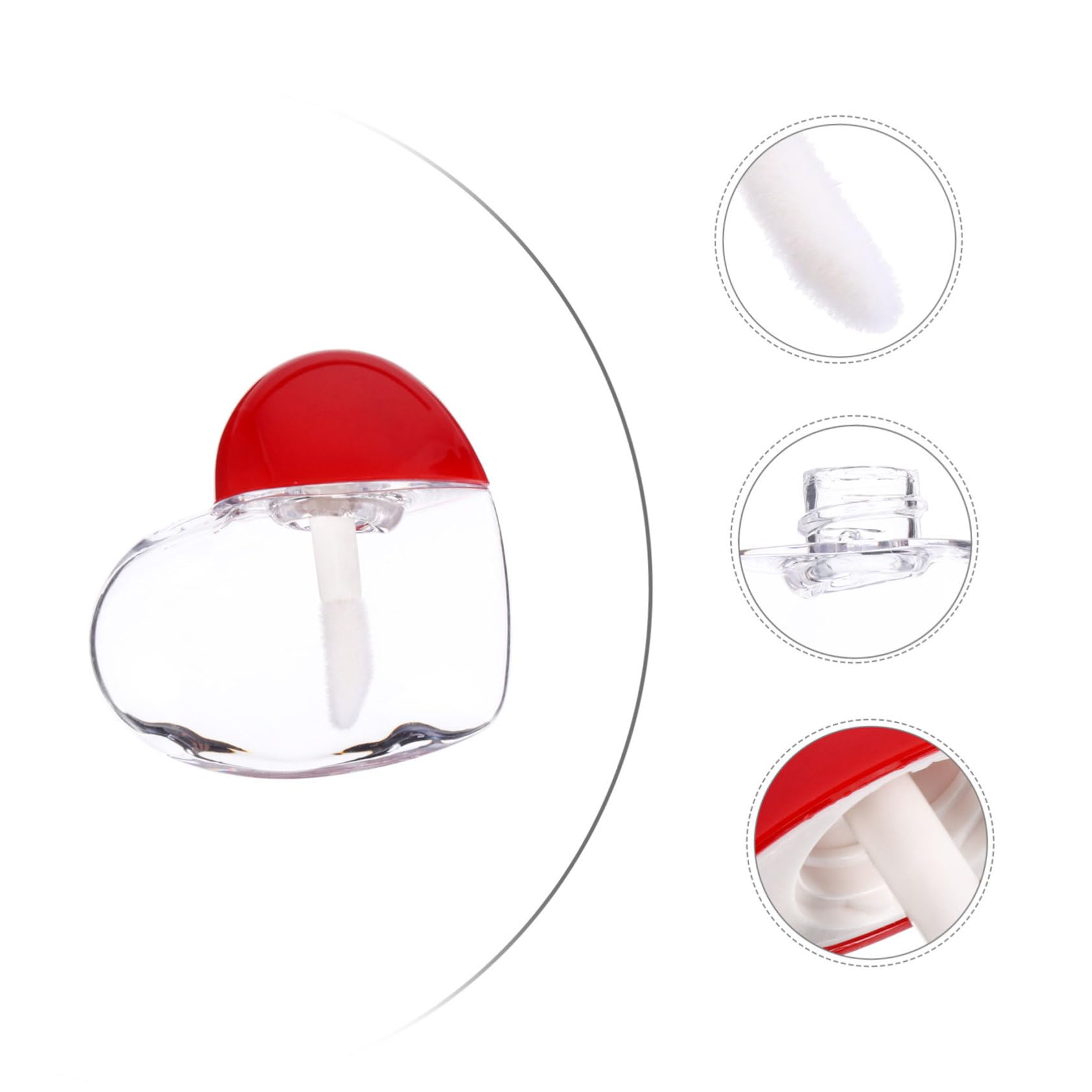 Healvian 60stücke Diy Herzform Lipgloss Röhrchen Leere Lip Balm Flaschen Für Kosmetik Für Diy-projekte Langlebig Und Auslaufsicher Für Kreative Anwendungen