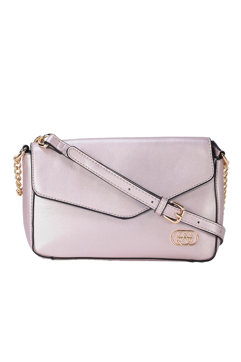 Allen Solly Women’s Solid Sling Bag,Champagne