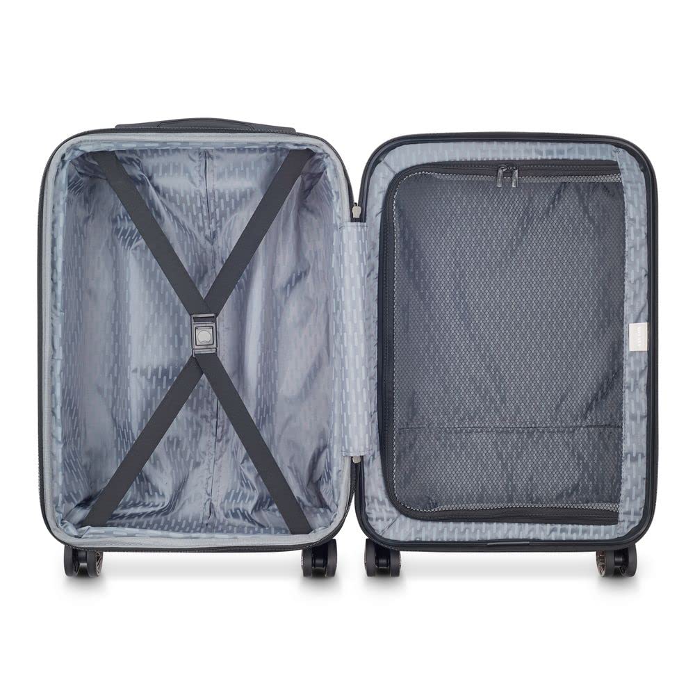 DELSEY Paris - AIR Armour - Valise Cabine Rigide Extensible - 55x35x26 cm - 42 litres - S - Noir