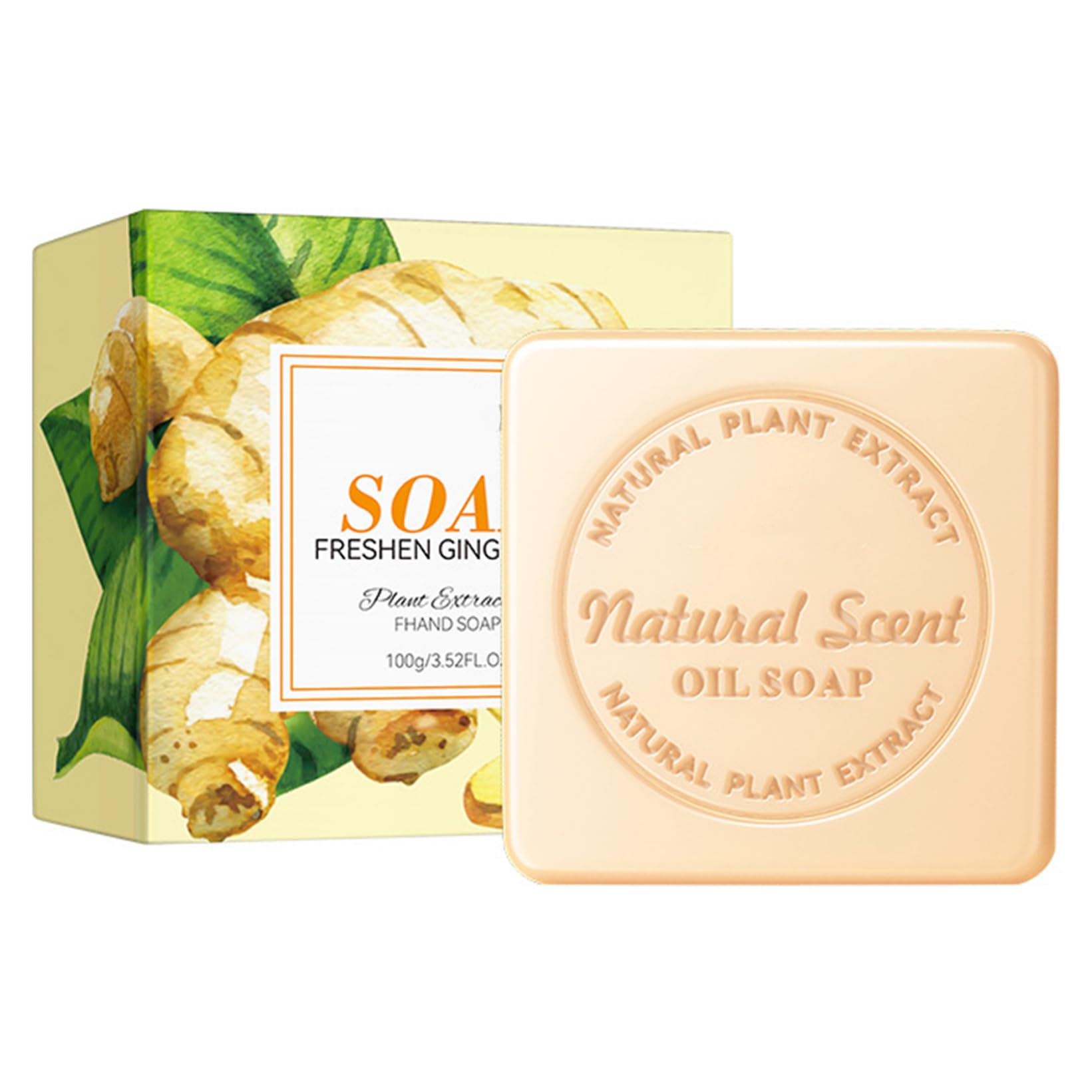 JanJean Plant-Based Soap Bar Handmade with Essential Oils for Rich Creamy Lather and Moisturizing Feel Bath Soap for