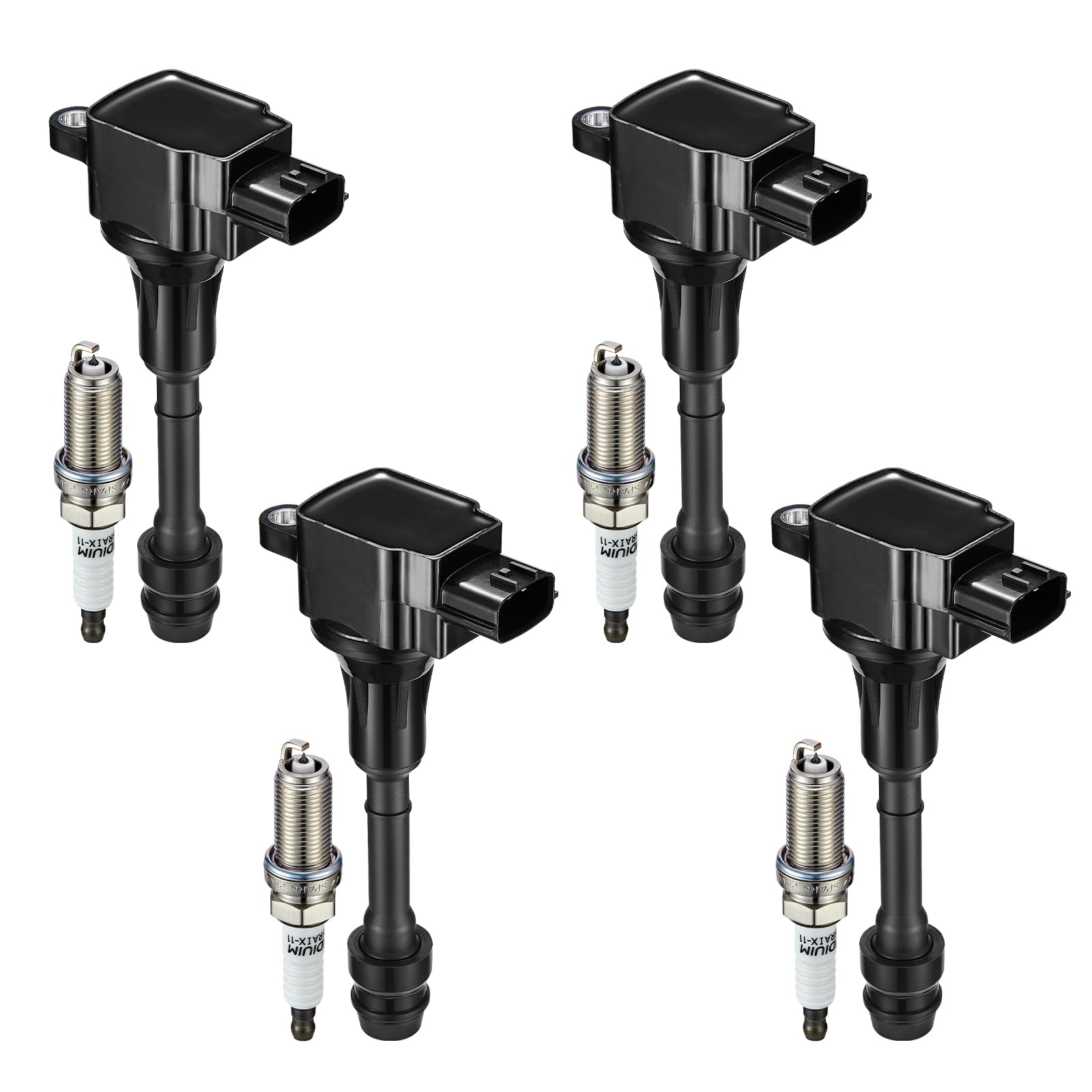 BDFHYK Ignition Coil UF350 and Spark Plugs 4505 for Nissan Altima 2002-2006