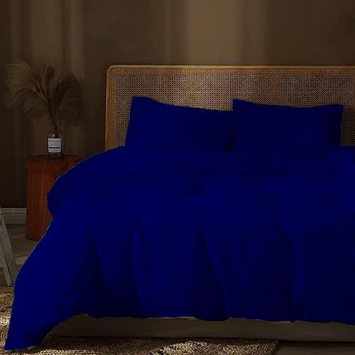 Miniatura 10 de Juego de funda de edredón de 3 piezas con 2 fundas de almohada, 100% algodón, funda de edredón extra larga para cama de tamaño individual