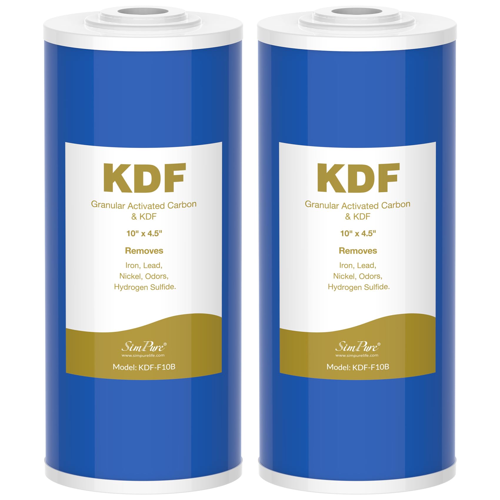 SimPure 10" x 4.5" Whole House GAC Carbon and KDF Water Filter Cartridge