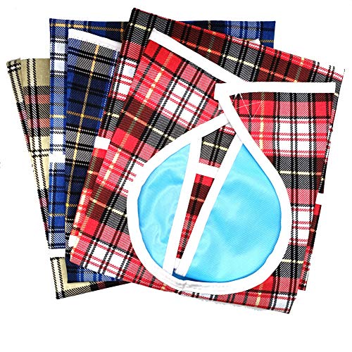 Jintaofa Adult Bibs With Pocket Feeding Clothing Protectors Washable Waterproof 3 Pack #TOP4