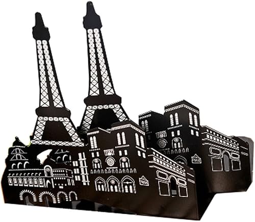 Winterworm Un par de sujetalibros de metal estilo arquitectura europea estilo arquitectónico engrosamiento de hierro para biblioteca, escuela,