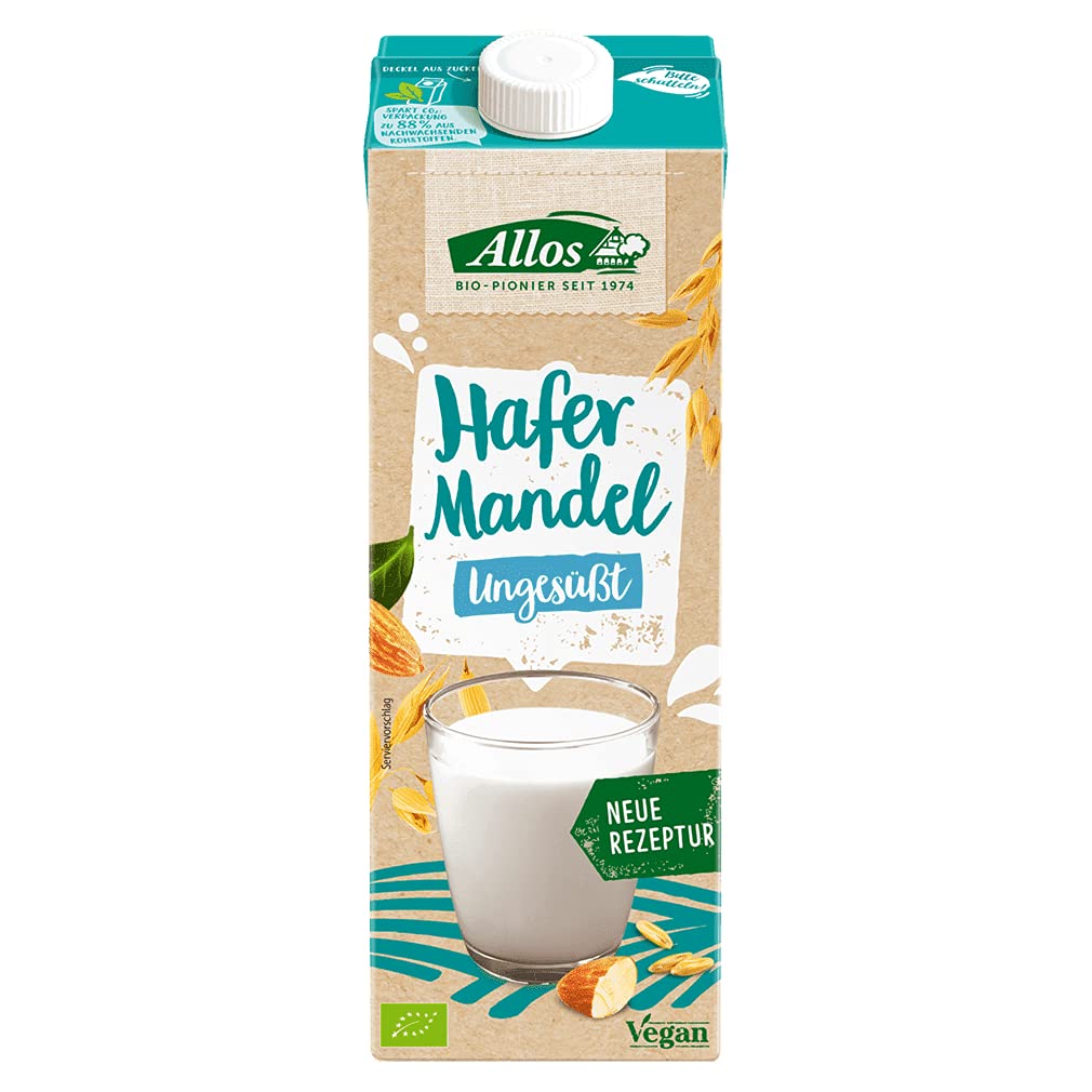 Allos Bio Hafer Mandel Drink ungesüßt 24er Pack (24 x 1L)