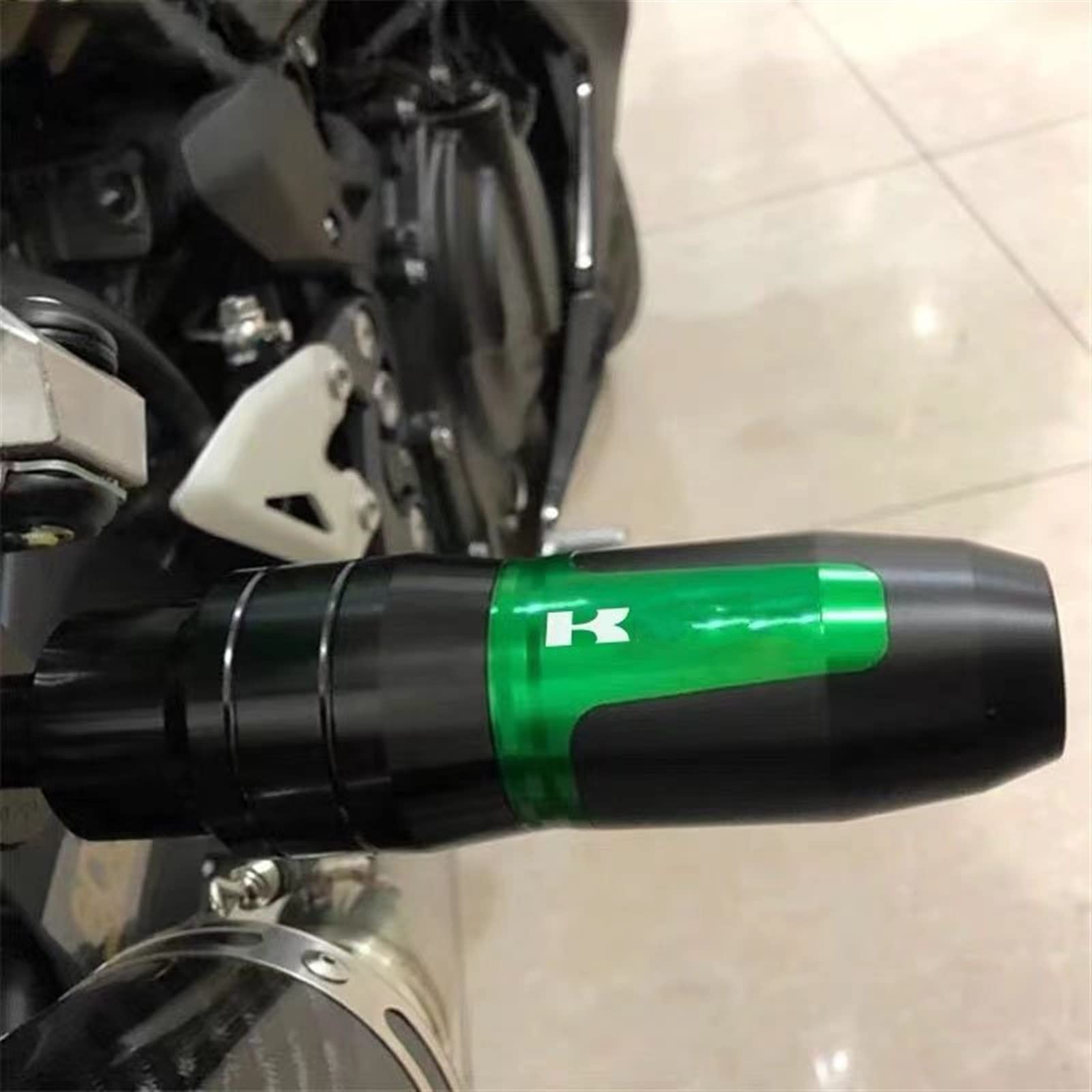 Motocykl CNC Aluminiowe Crash Pady Suwaki Wydechowe Crash Protector Z Logo Dla Kawasaki Z1000 Z1000R Z1000SX (Color : A 1 Black)