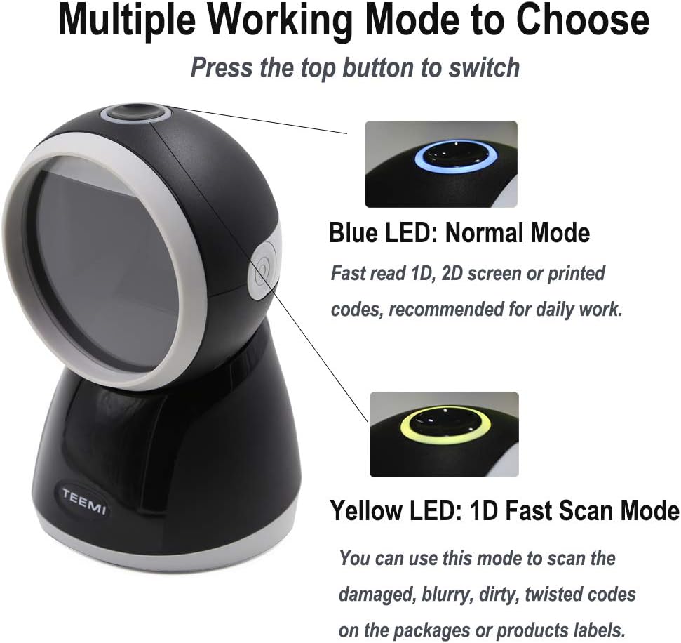 Prоmо 40% оƒƒ TEEMI 1D 2D Handsfree Presentation Barcode Scanner, One Megapixel High Resolution Sensor QR Code USB Wired Automatic Reader for PC POS Mac OS Support Moving Bar Code, TMSL-70 Uр Tо 50% оƒƒ TEEMI 1D 2D Handsfree Presentation Barcode Scanner, One Megapixel High Resolution Sensor QR Code USB Wired Automatic Reader for PC POS Mac OS Support Moving Bar Code, TMSL-70