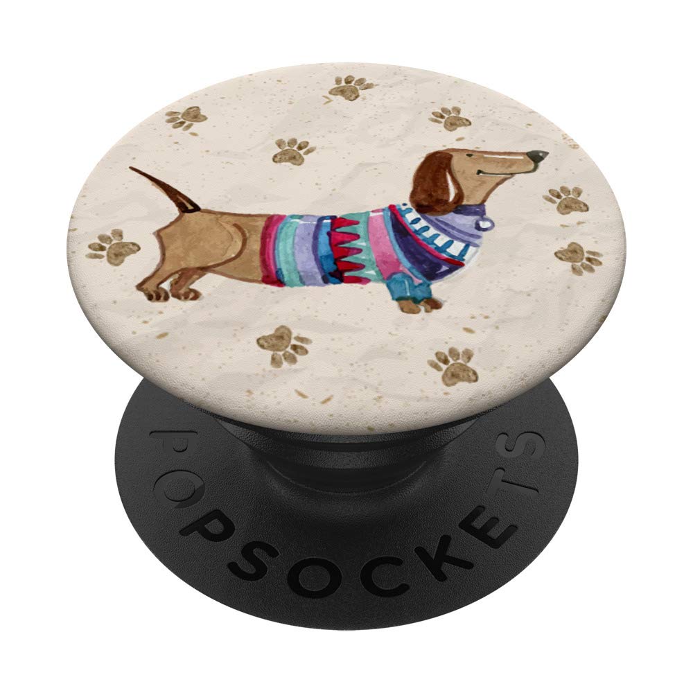 Swappable Dachshund Hot Dog PopSocket - Cute Wiener Dog Phone Grip With ...