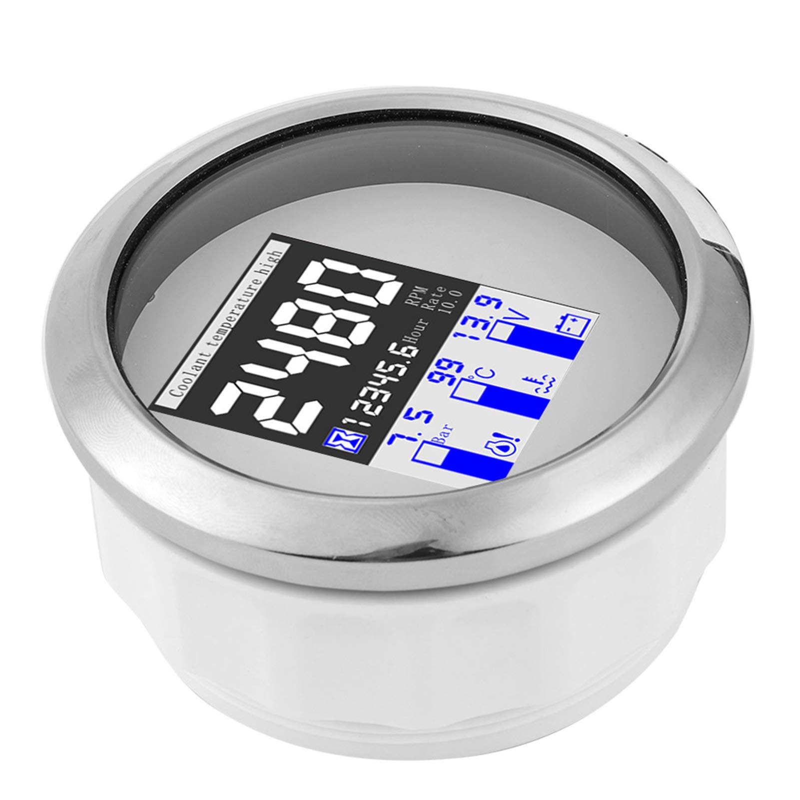 Speedometers 85mm 3.3in Boats Yachts Meter Multifunction Meter, 316 Stainless Steel+ABS+PC Multifunction Gauge for NMEA2000