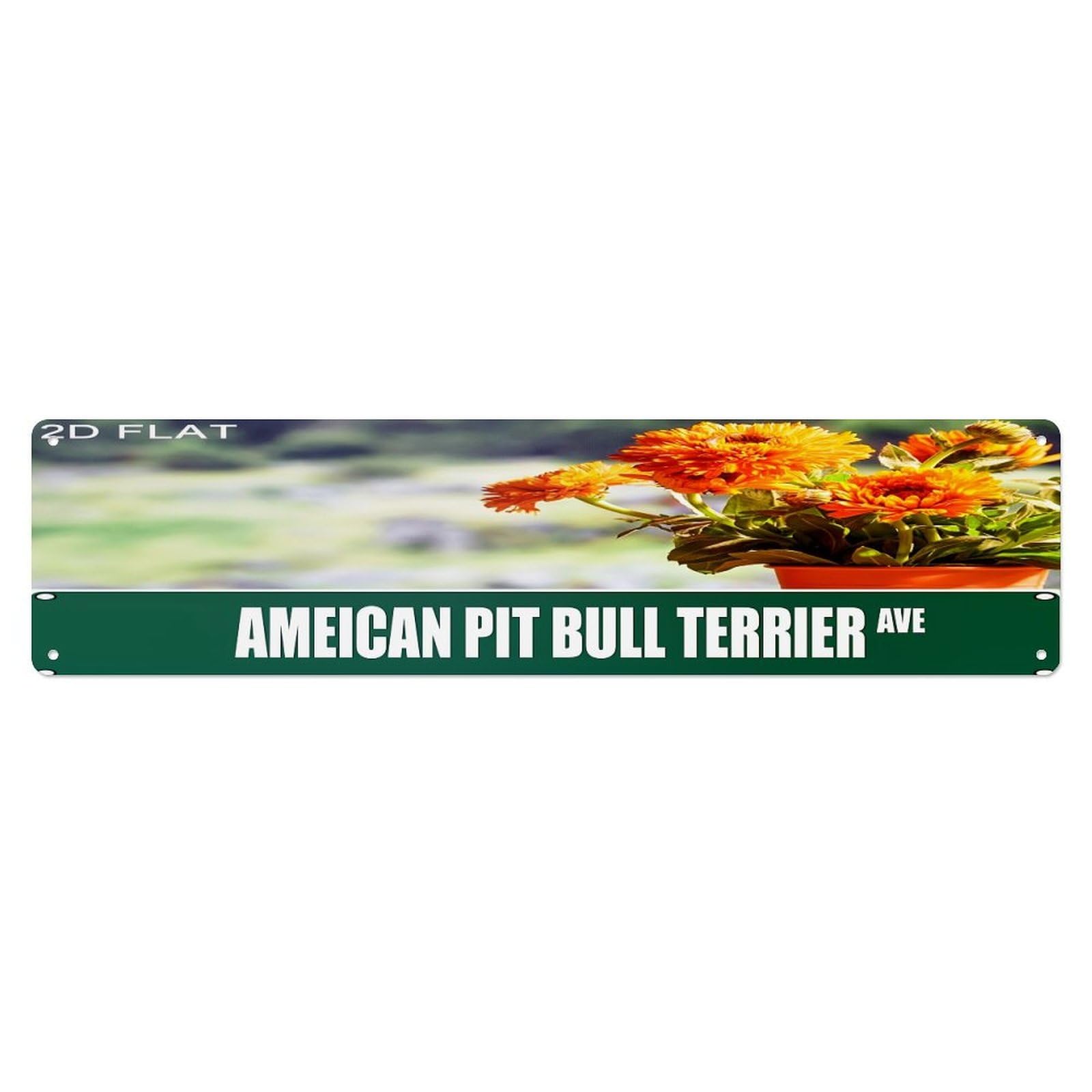 American Pit Bull Terrier Ave Metal Tin Sign Plaque