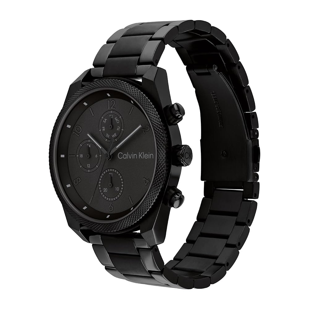 Calvin Klein Multi Zifferblatt Quarz Uhr für Herren Kollektion Impact mit Edelstahl- oder Lederarmband