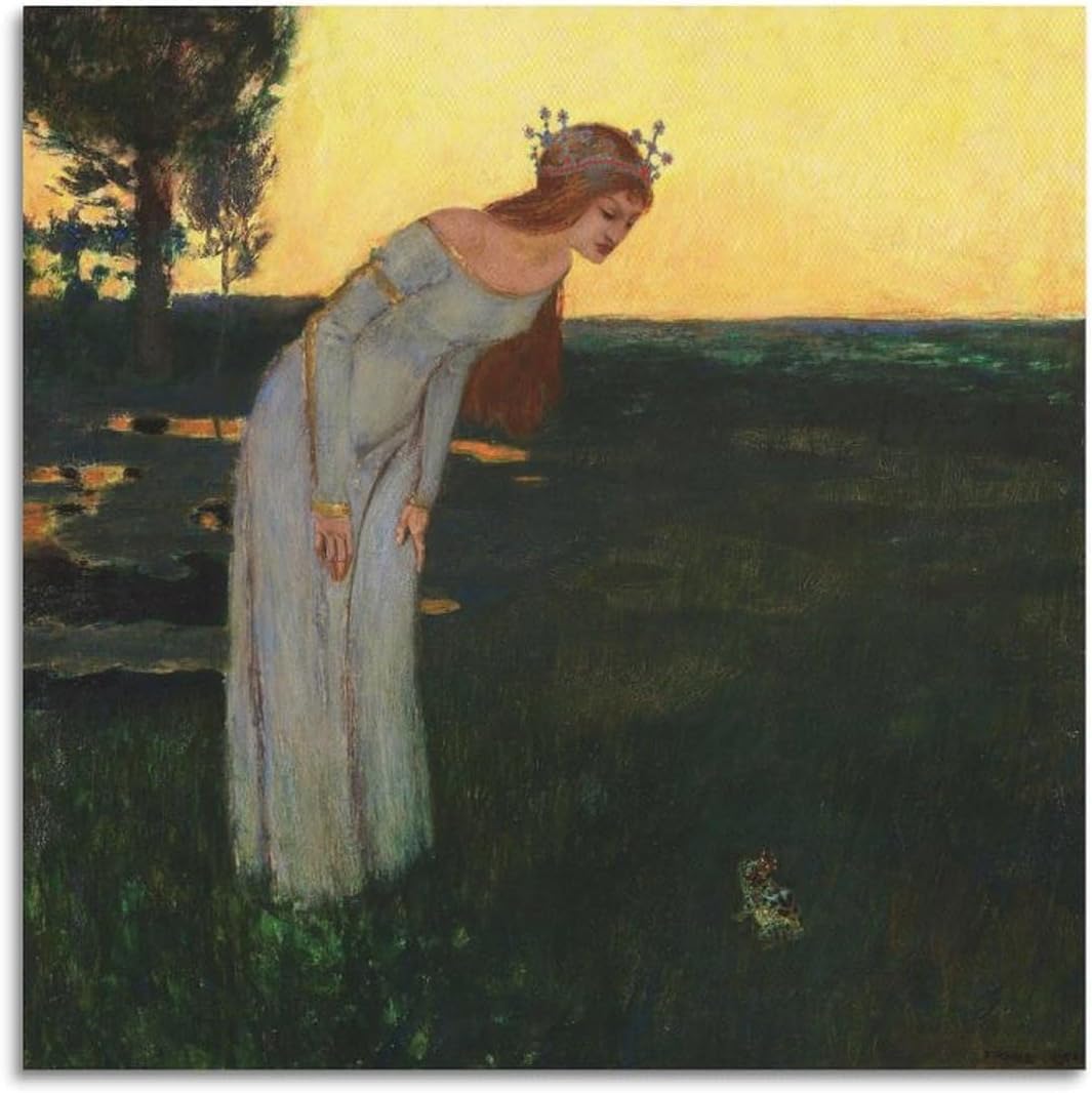 Franz Von Stuck Poster Once Upon A Time Canvas 30x30cm Frameless