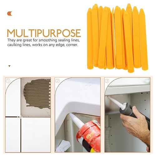 Miniatura 2 de Raspador de plástico Hemobllo Juego de 20 herramientas de calafateo de silicona, herramienta de acabado de lechada para sellado de suelos de cocina