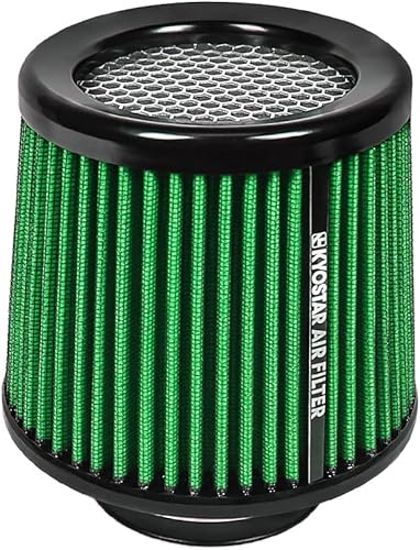 Kyostar Universal Green Filtro de aire seco de calidad de reemplazo de filtro de cono de entrada de aire de 2.992 in